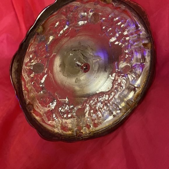 2 silver looking vintage Candle holders looking great any formal meal set of 2 - Picture 8 of 9